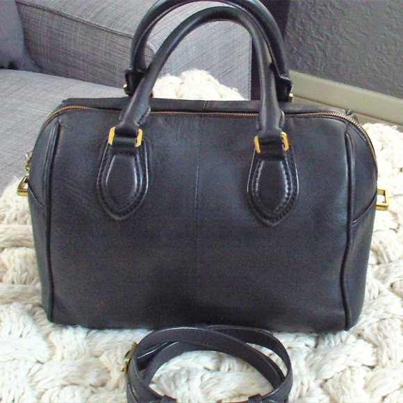 J. Crew Shelby Satchel Leather Black Handbags - J Crew Shelby Satchel Leather Black